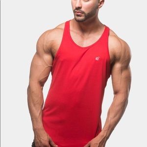 Jed North Red Stretch Gym Stringer Tank Top